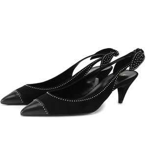 YSL Charlotte Black Slingback Heels